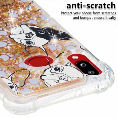 Силиконовая (TPU) накладка Deexe Fashion Glitter для Samsung Galaxy A10s (A107) - Dogs