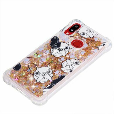 Силиконовая (TPU) накладка Deexe Fashion Glitter для Samsung Galaxy A10s (A107) - Dogs
