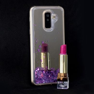 Силиконовая (TPU) накладка Deexe Fashion Glitter для Samsung Galaxy A6+ 2018 (A605) - Purple