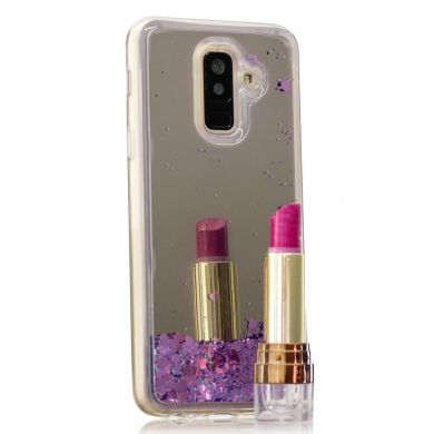 Силиконовая (TPU) накладка Deexe Fashion Glitter для Samsung Galaxy A6+ 2018 (A605) - Purple