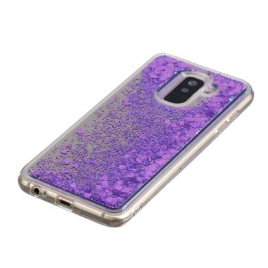 Силиконовая (TPU) накладка Deexe Fashion Glitter для Samsung Galaxy A6+ 2018 (A605) - Purple