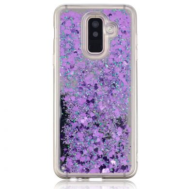 Силиконовая (TPU) накладка Deexe Fashion Glitter для Samsung Galaxy A6+ 2018 (A605) - Purple