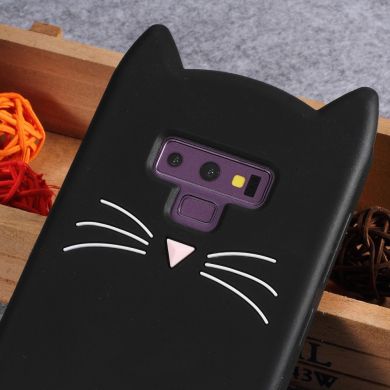 Силиконовый (TPU) чехол Deexe Cat 3D Series для Samsung Galaxy Note 9 (N960) - Black