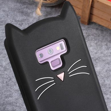 Силиконовый (TPU) чехол Deexe Cat 3D Series для Samsung Galaxy Note 9 (N960) - Black