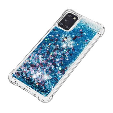 Силіконовий (TPU) чохол Deexe Liquid Glitter для Samsung Galaxy A31 (A315) - Dark Blue