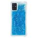 Силиконовый (TPU) чехол Deexe Liquid Glitter для Samsung Galaxy A51 (А515) - Dark Blue. Фото 3 из 8
