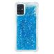 Силіконовий (TPU) чохол Deexe Liquid Glitter для Samsung Galaxy A51 (А515) - Dark Blue