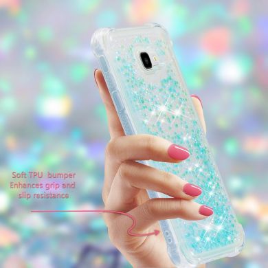 Силіконовий (TPU) чохол Deexe Liquid Glitter для Samsung Galaxy J4+ (J415), Baby Blue