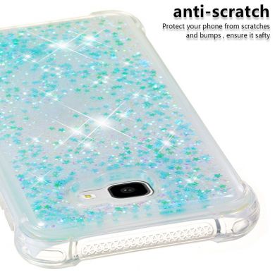 Силіконовий (TPU) чохол Deexe Liquid Glitter для Samsung Galaxy J4+ (J415), Baby Blue
