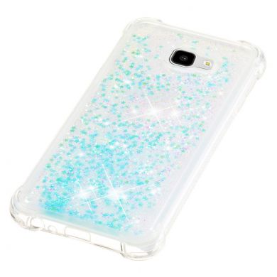 Силиконовый (TPU) чехол Deexe Liquid Glitter для Samsung Galaxy J4+ (J415) - Baby Blue