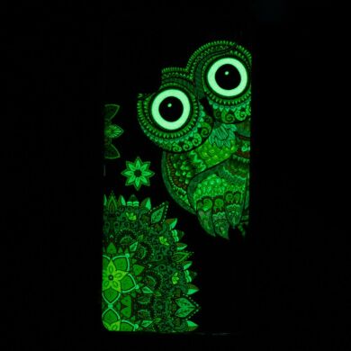Силиконовый (TPU) чехол Deexe LumiCase для Samsung Galaxy A71 (A715) - Owl Pattern