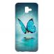 Силиконовый (TPU) чехол Deexe LumiCase для Samsung Galaxy J6+ (J610) - Blue Butterfly. Фото 1 из 6