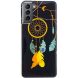 Силиконовый (TPU) чехол Deexe LumiCase для Samsung Galaxy S21 FE (G990) - Feather Wind Chimes. Фото 2 из 4