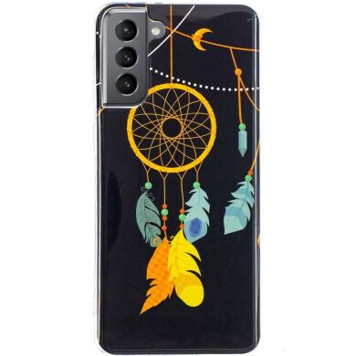 Силиконовый (TPU) чехол Deexe LumiCase для Samsung Galaxy S21 FE (G990) - Feather Wind Chimes