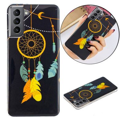 Силиконовый (TPU) чехол Deexe LumiCase для Samsung Galaxy S21 FE (G990) - Feather Wind Chimes