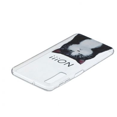Силиконовый (TPU) чехол Deexe Pretty Glossy для Samsung Galaxy A7 2018 (A750) - Cute Cat