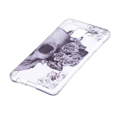 Силиконовый (TPU) чехол Deexe Pretty Glossy для Samsung Galaxy A8 (A530) - Skull