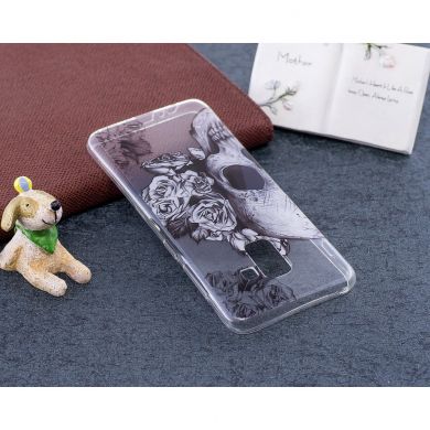 Силиконовый (TPU) чехол Deexe Pretty Glossy для Samsung Galaxy A8 (A530) - Skull