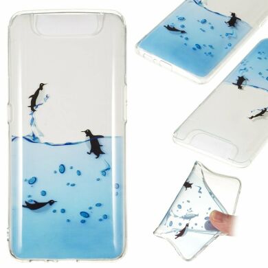 Силіконовий (TPU) чохол Deexe Pretty Glossy для Samsung Galaxy A80 (A805) - Penguin