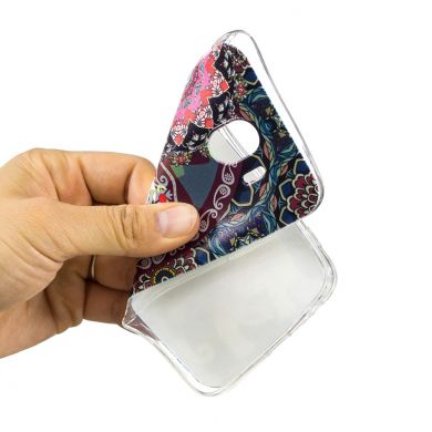 Силиконовый (TPU) чехол Deexe Pretty Glossy для Samsung Galaxy J4 2018 (J400) - Flower and Elephant