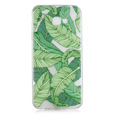 Силиконовый (TPU) чехол Deexe Pretty Glossy для Samsung Galaxy J4+ (J415) - Green Leaves