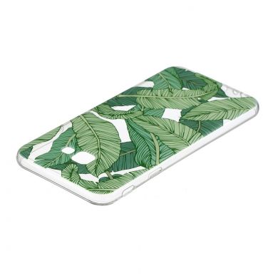 Силіконовий (TPU) чохол Deexe Pretty Glossy для Samsung Galaxy J4+ (J415), Green Leaves