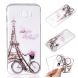 Силіконовий (TPU) чохол Deexe Pretty Glossy для Samsung Galaxy J4+ (J415) - Eiffel Tower and Bicycle