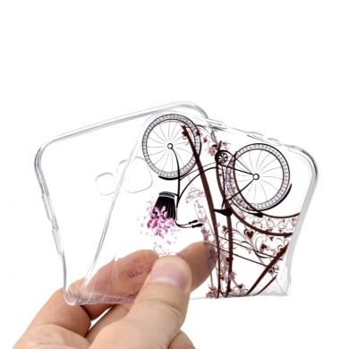 Силіконовий (TPU) чохол Deexe Pretty Glossy для Samsung Galaxy J4+ (J415) - Eiffel Tower and Bicycle