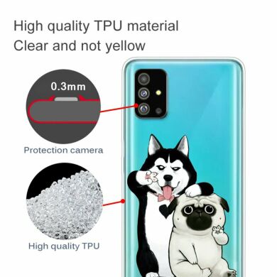 Силиконовый (TPU) чехол Deexe Pretty Glossy для Samsung Galaxy S20 Plus (G985) - Dogs