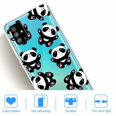 Силиконовый (TPU) чехол Deexe Pretty Glossy для Samsung Galaxy S20 (G980) - Cute Pandas