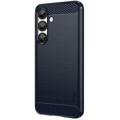 Силиконовый (TPU) чехол MOFI Carbon Fiber для Samsung Galaxy S25 (S931) - Blue