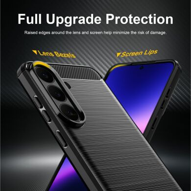 Силіконовий (TPU) чохол UniCase Carbon для Samsung Galaxy S26 FE - Black