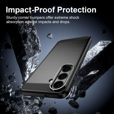 Силіконовий (TPU) чохол UniCase Carbon для Samsung Galaxy S26 FE - Black