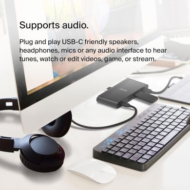 USB HUB Belkin Connect Type-C to 4Type-C (AVC018btBK) - Black