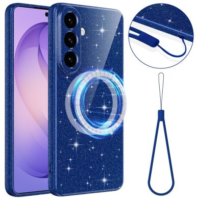 Защитный чехол Deexe Glitter Case with MagSafe для Samsung Galaxy A27 (A276) - Blue