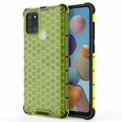 Защитный чехол Deexe Honeycomb Series для Samsung Galaxy A21s (A217) - Green