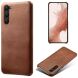 Защитный чехол Deexe Leather Back Cover для Samsung Galaxy S24 - Brown. Фото 1 из 4