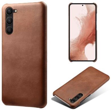 Защитный чехол Deexe Leather Back Cover для Samsung Galaxy S24 - Brown