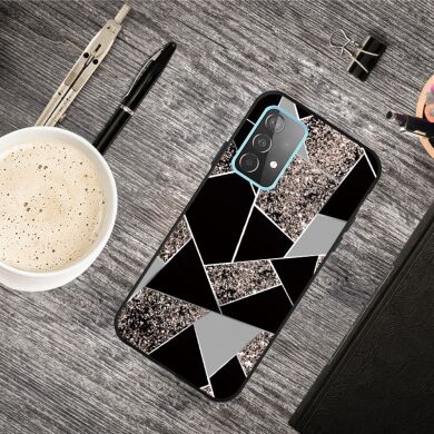 Защитный чехол Deexe Marble Series для Samsung Galaxy A52 (A525) / A52s (A528) - Glitter Powder / Black