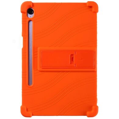 Защитный чехол Deexe Silicone Kickstand для Samsung Galaxy Tab S11 (X730/X736) - Orange