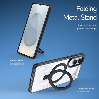 Защитный чехол DUX DUCIS Aimo Mag Series with Folding Stand для Samsung Galaxy S25 Edge (S937) - Black