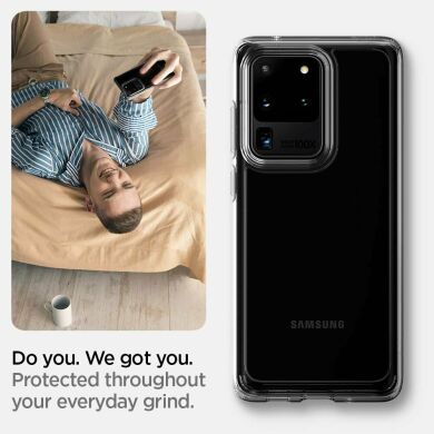 Захисний чохол Spigen (SGP) Ultra Hybrid для Samsung Galaxy S20 Ultra (G988) - Crystal Clear