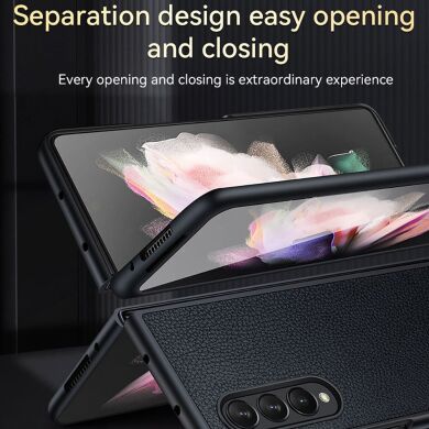 Защитный чехол SULADA Leather Case (FF) для Samsung Galaxy Fold 2 - Black