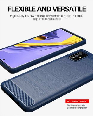 Захисний чохол UniCase Carbon для Samsung Galaxy A51 (А515) - Gray