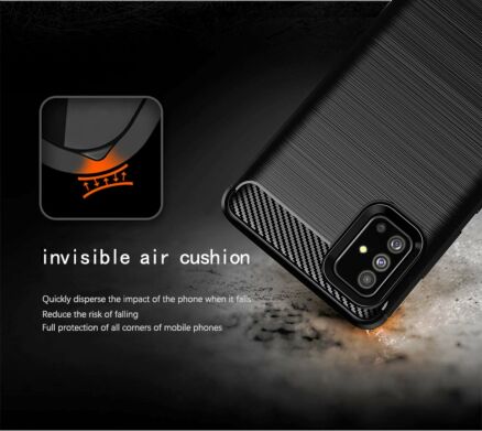 Защитный чехол UniCase Carbon для Samsung Galaxy A51 (А515) - Gray