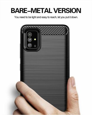 Захисний чохол UniCase Carbon для Samsung Galaxy A51 (А515) - Gray