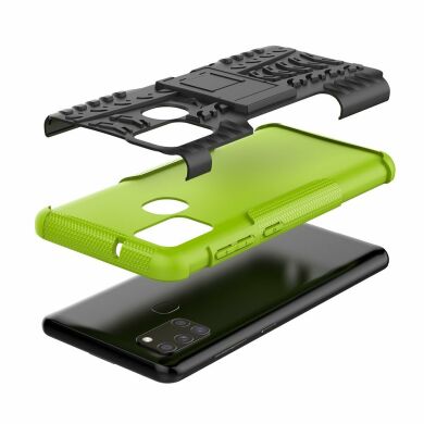 Защитный чехол UniCase Hybrid X для Samsung Galaxy A21s (A217) - Black / Green