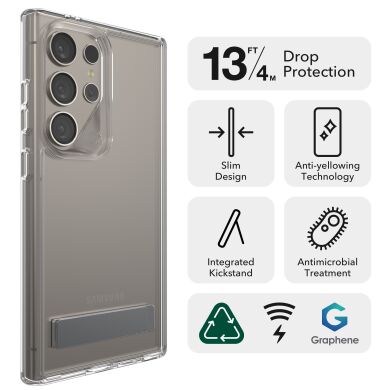 Защитный чехол Zagg Gear4 Crystal Palace with Kickstand для Samsung Galaxy S24 Ultra (S928) 702314092 - Clear