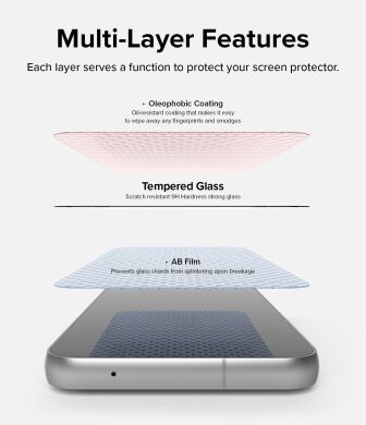 Комплект захисних стекол (2шт) Ringke Screen Protector Tempered Glass для Samsung Galaxy S23 FE (8809961782107)