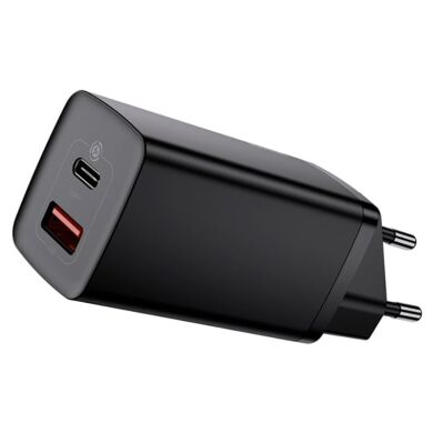 Сетевое зарядное устройство Baseus GaN2 Lite Quick Charger (USB + Type-C, 65W) CCGAN2L-B01 — Black